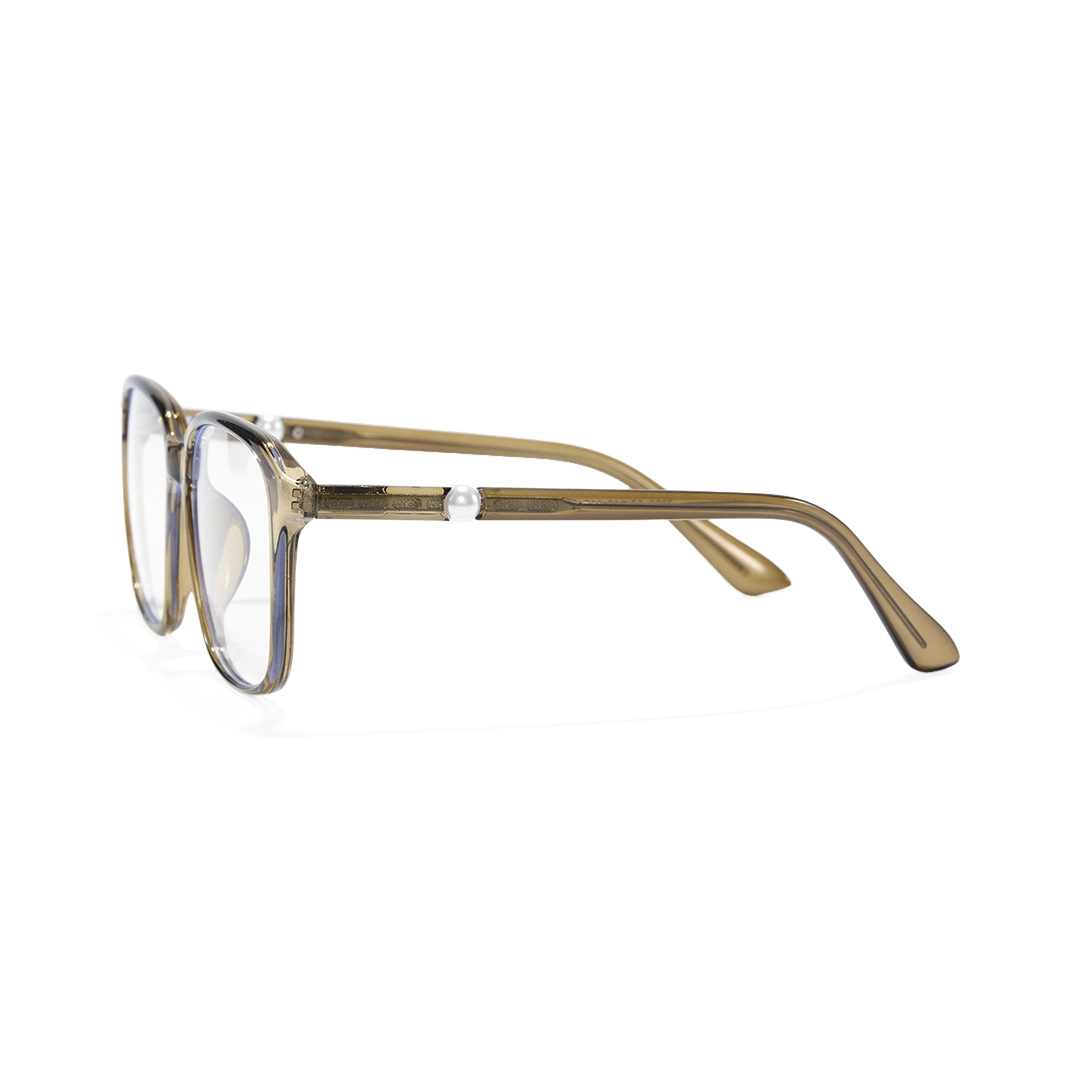 Side view of Rowena square tr90 eyeglasses SR0182509 in green