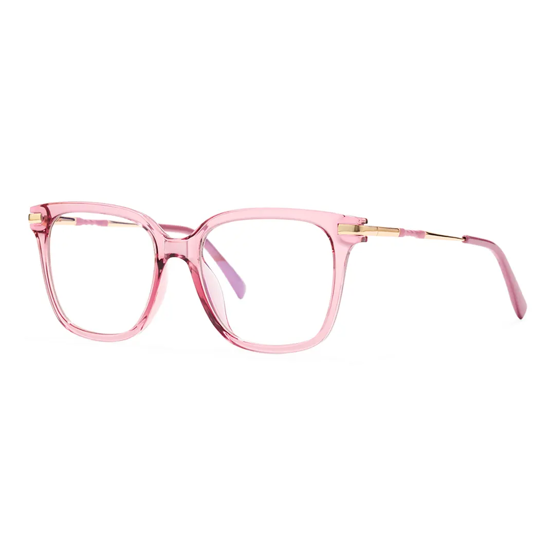 Angle view of Iona square tr90 eyeglasses SR0192502 in pink