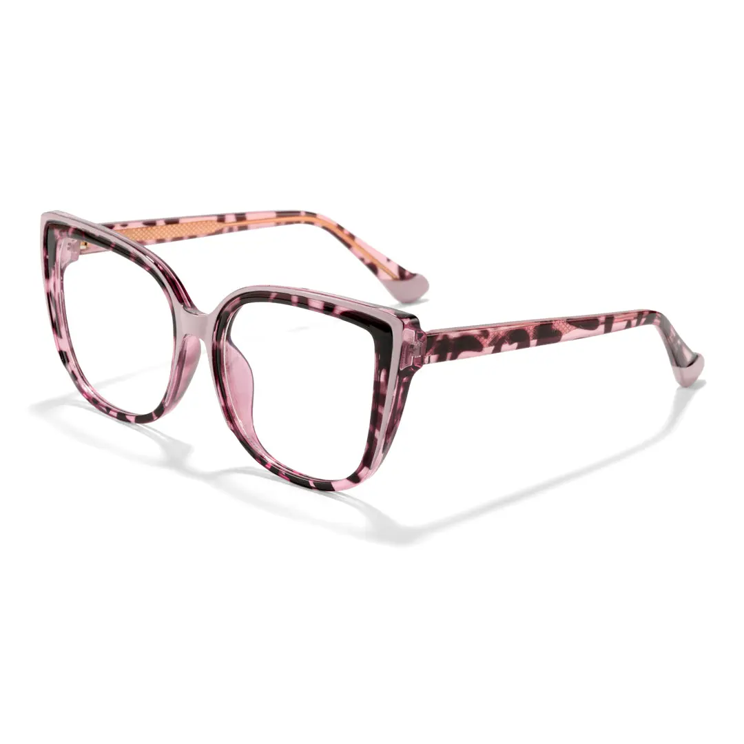 Angle view of Quart square tr90 eyeglasses SR0202411 in red tortoise