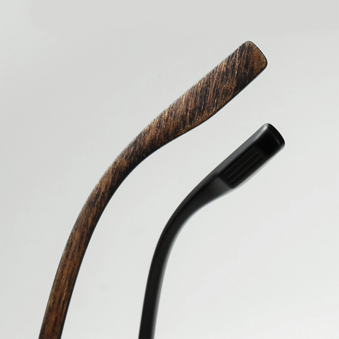 Temple detail of Jareth square tr90 eyeglasses SR0212509 in brown