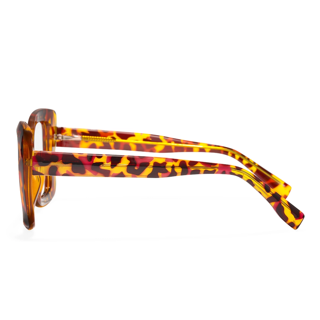 Side view of Fete square tr90 eyeglasses SR0222502 in tortoise