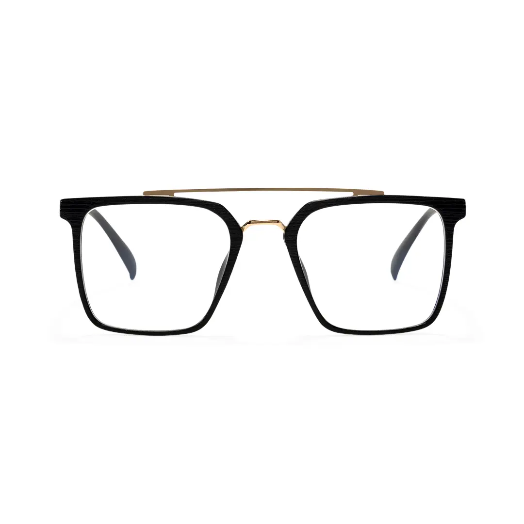 Front view of Drew square tr90 eyeglasses SR0222508 in black