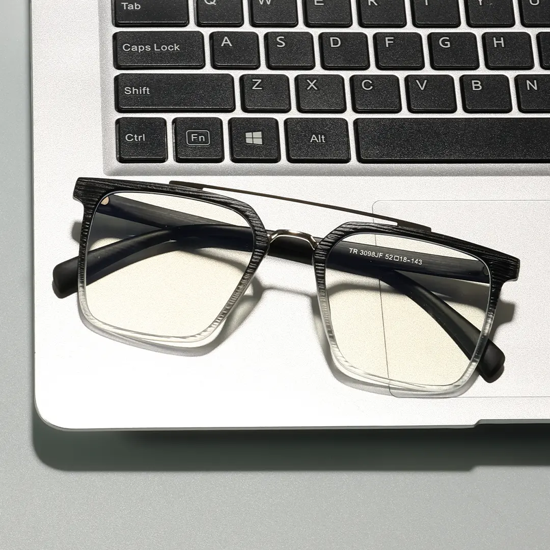 Scene view of Drew square tr90 eyeglasses SR0222508 in two-tone