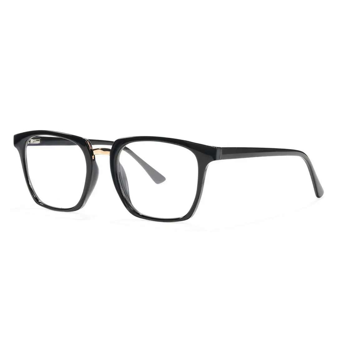 Angle view of Frances square tr90 eyeglasses SR0232308 in black