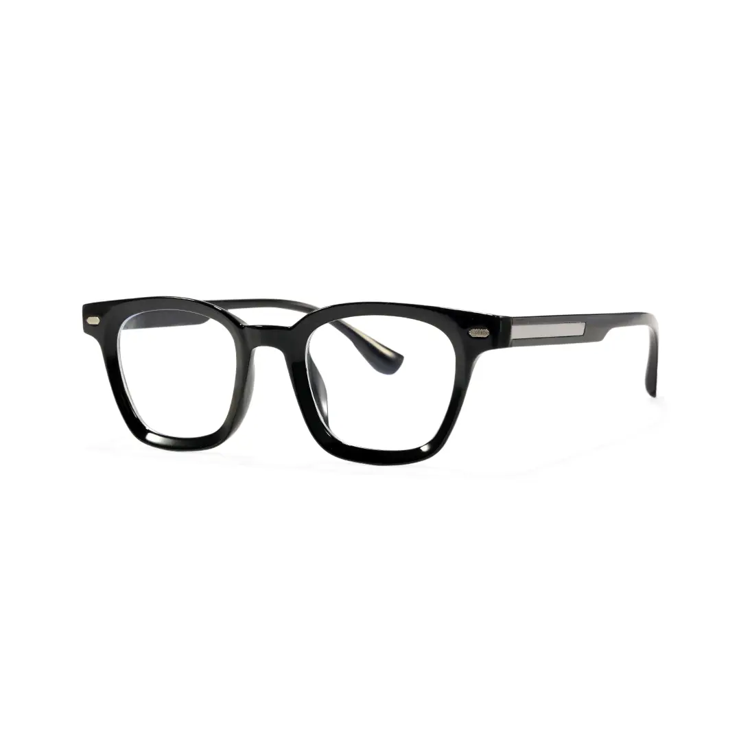 Angle view of Gavin square tr90 eyeglasses SR0262508 in black