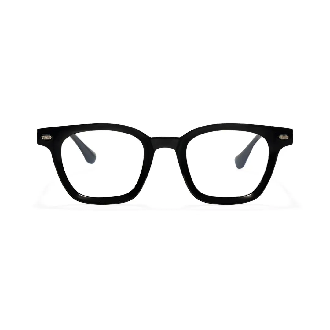 Front view of Gavin square tr90 eyeglasses SR0262508 in black
