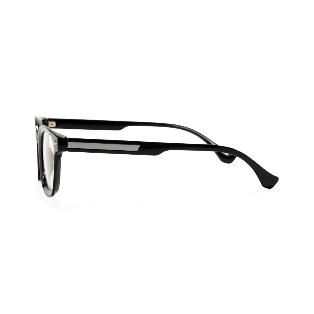 Side view of Gavin square tr90 eyeglasses SR0262508 in black