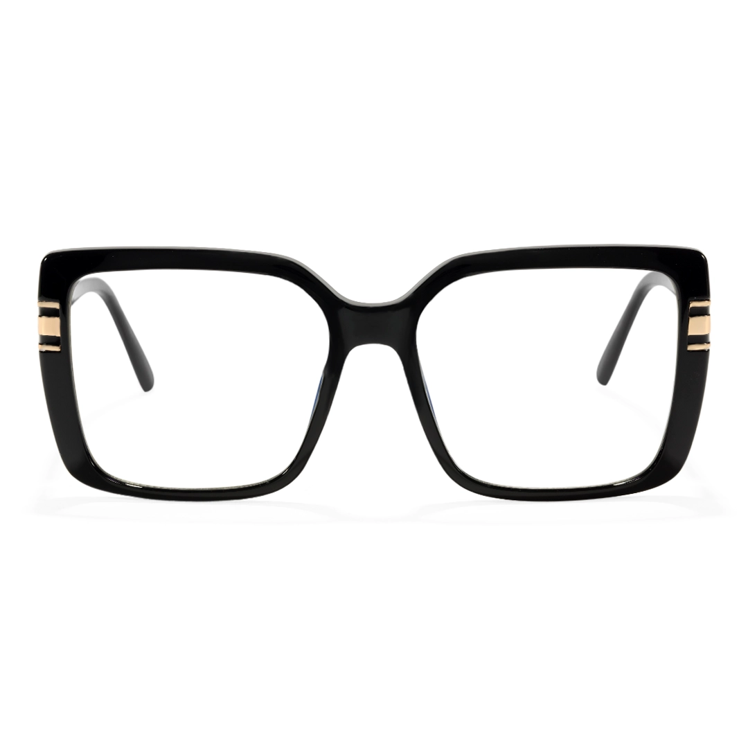 Front view of Clara square tr90 eyeglasses SR0292508 in black