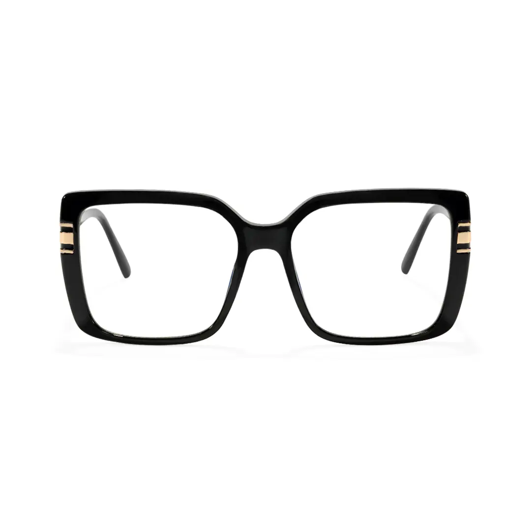 Front view of Clara square tr90 eyeglasses SR0292508 in black