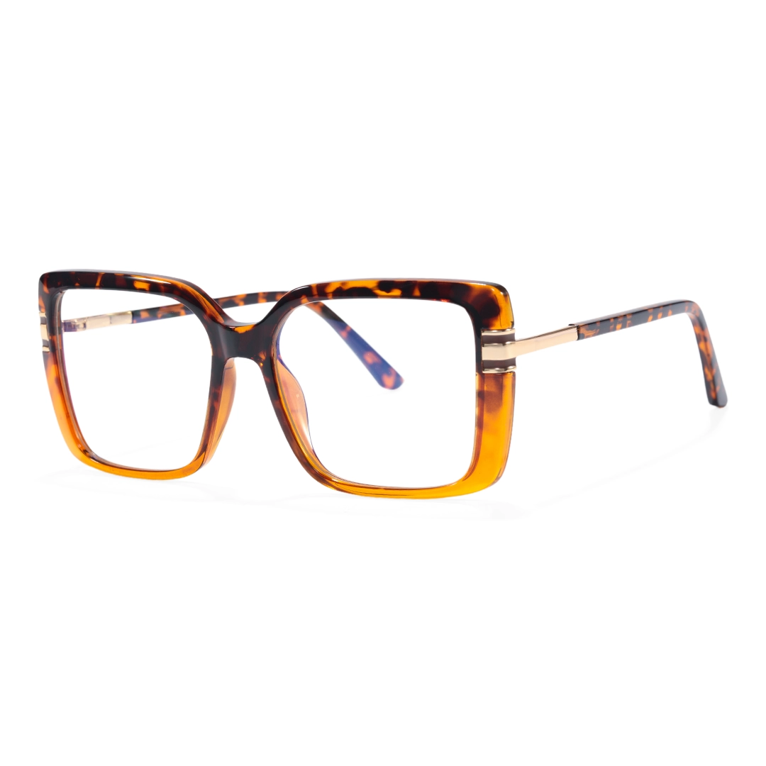 Angle view of Clara square tr90 eyeglasses SR0292508 in tortoise