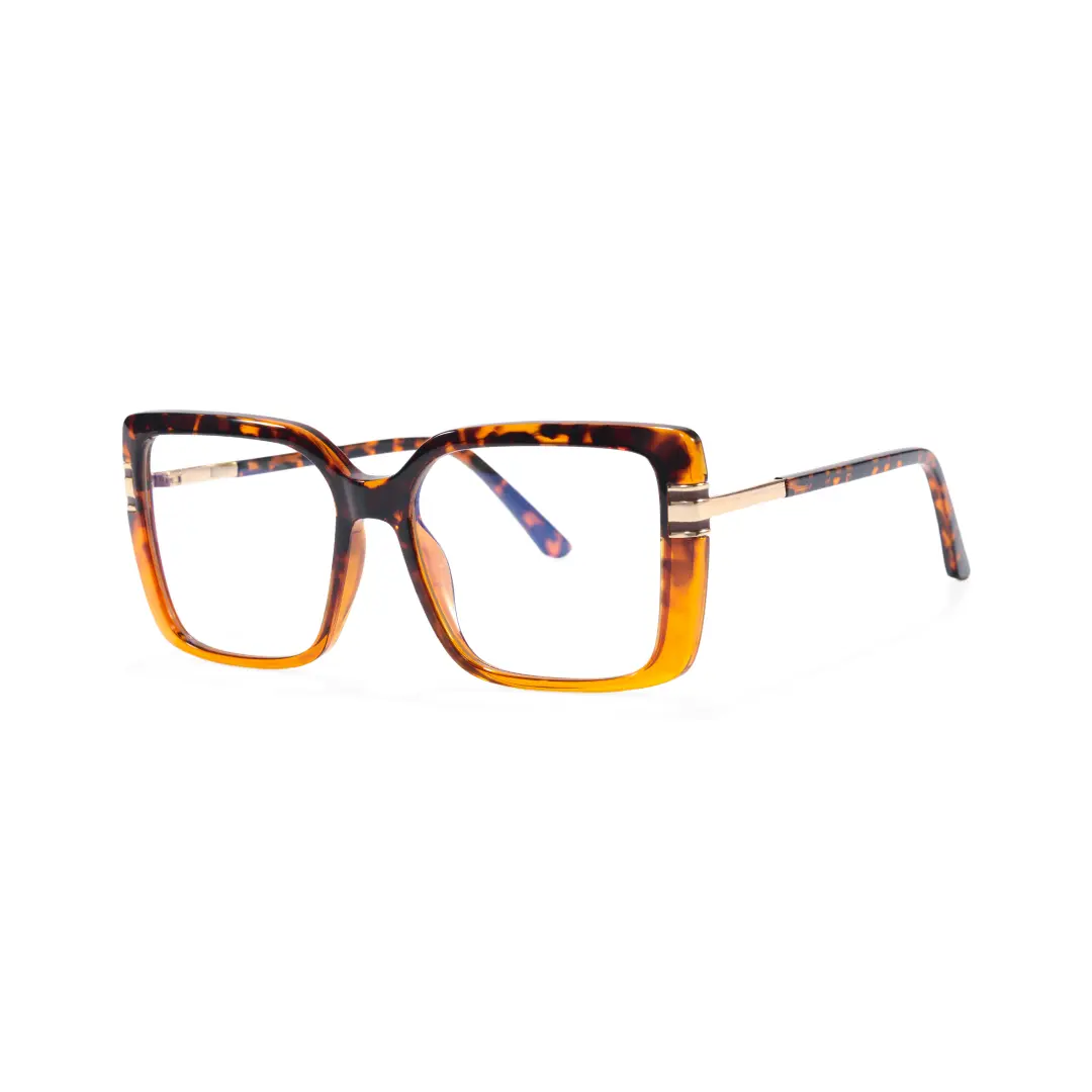 Angle view of Clara square tr90 eyeglasses SR0292508 in tortoise