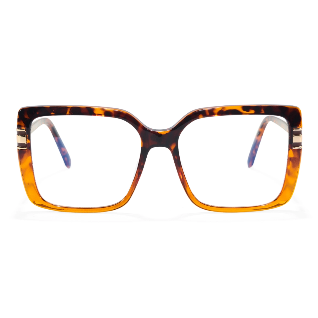 Front view of Clara square tr90 eyeglasses SR0292508 in tortoise