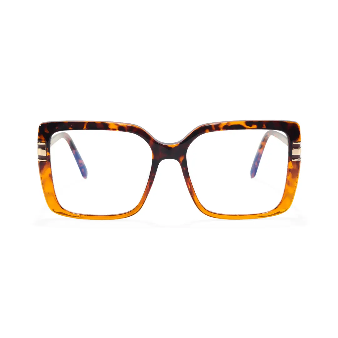 Front view of Clara square tr90 eyeglasses SR0292508 in tortoise