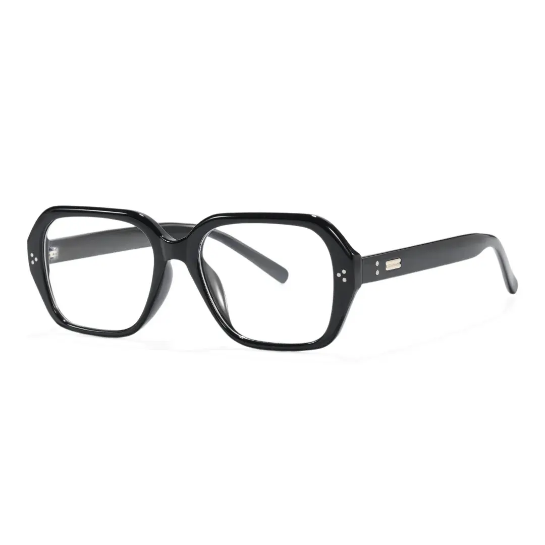 Angle view of Cerise square tr90 eyeglasses SR0292509 in black