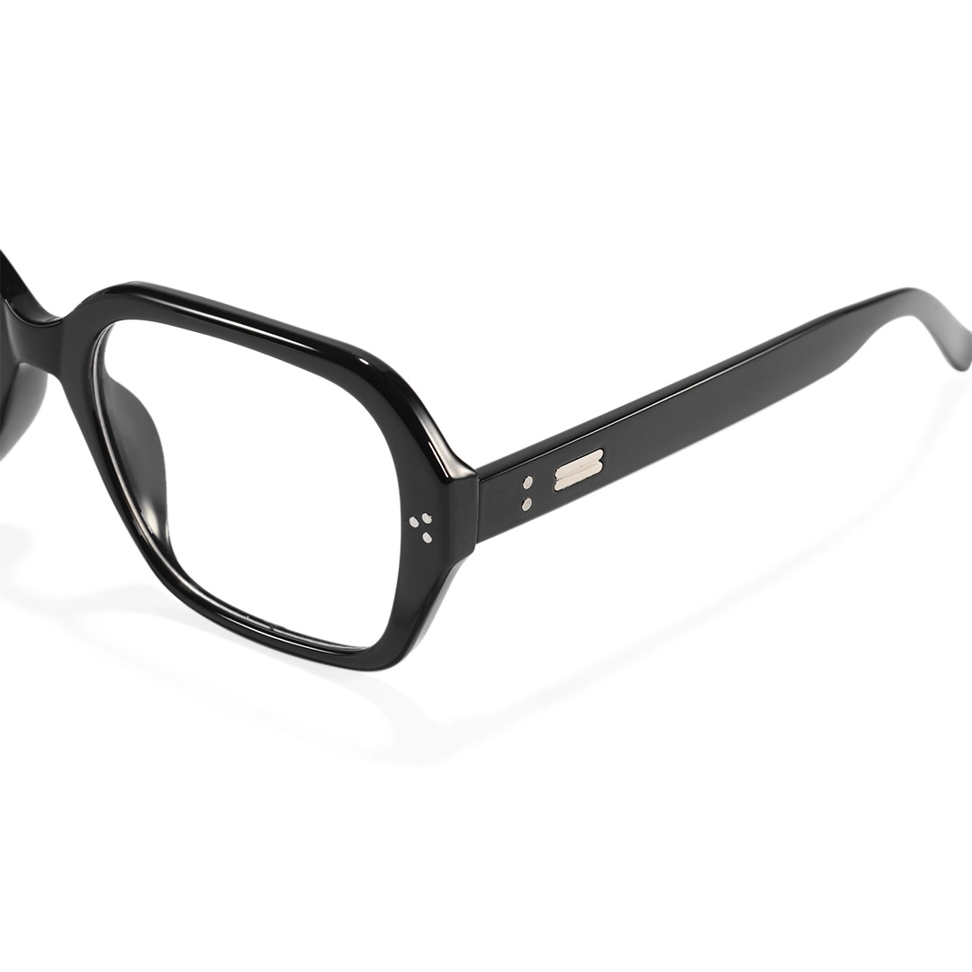 End piece detail of Cerise square tr90 eyeglasses SR0292509 in black