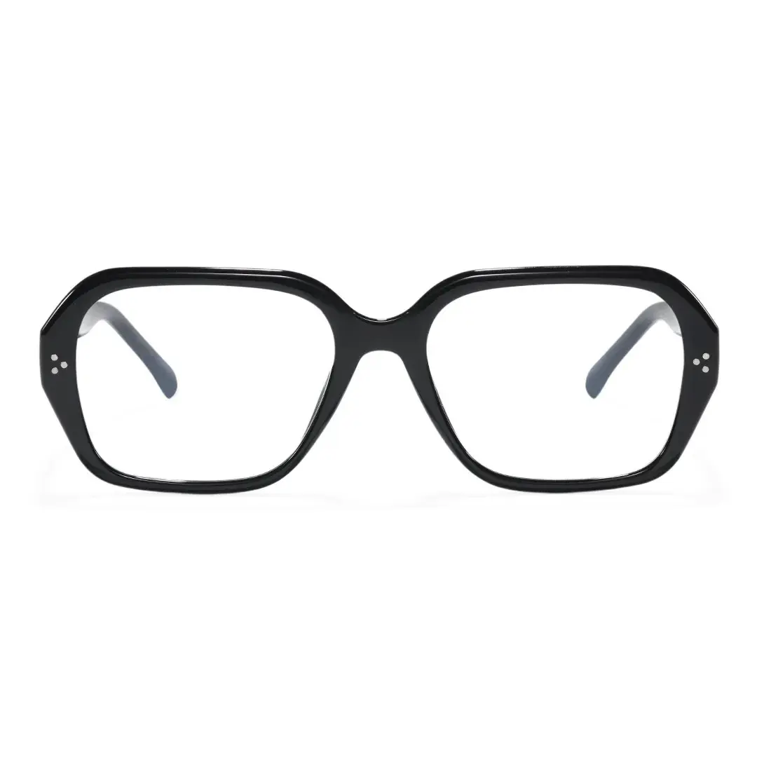 Front view of Cerise square tr90 eyeglasses SR0292509 in black