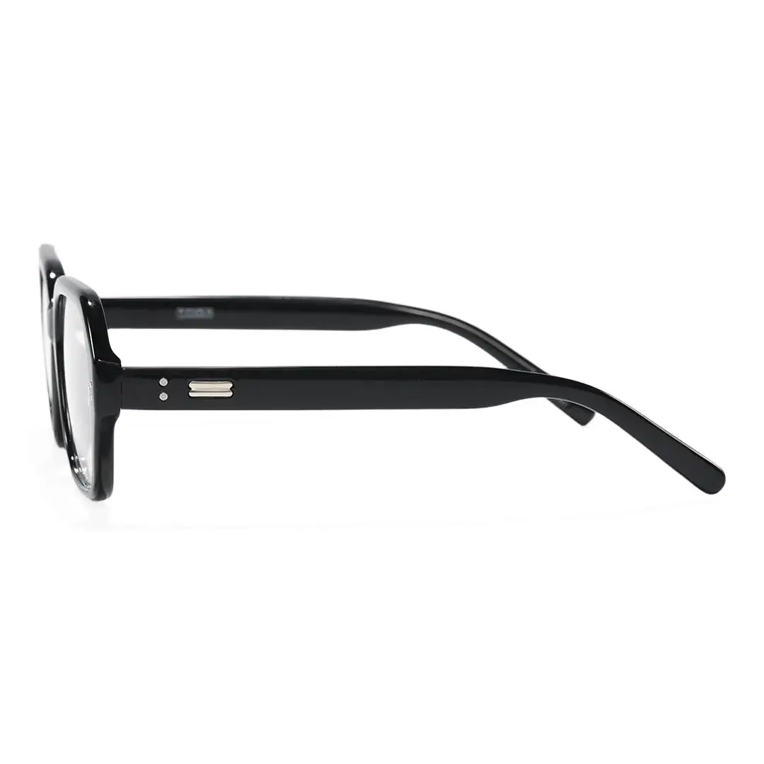Side view of Cerise square tr90 eyeglasses SR0292509 in black