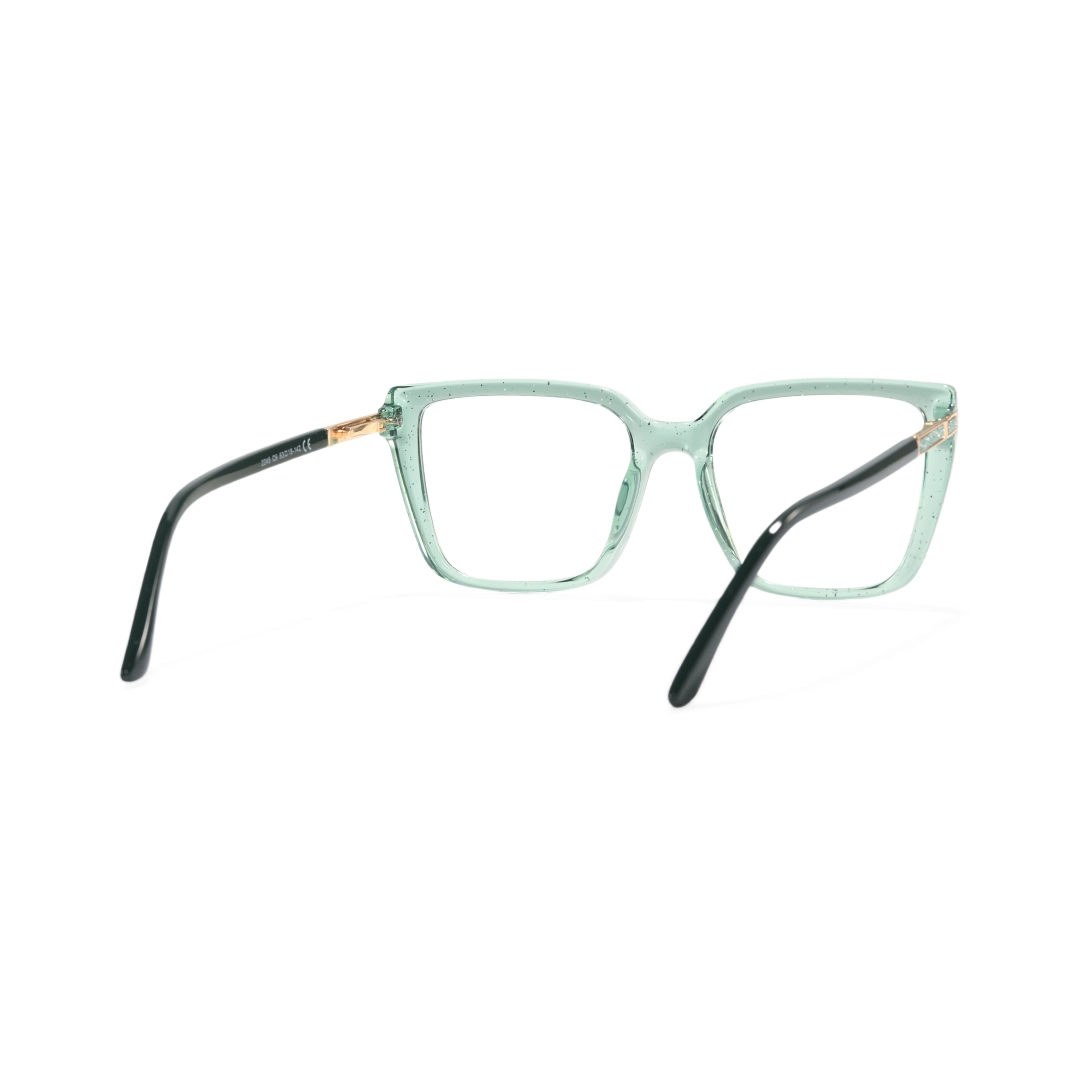 Back view of Selene square tr90 eyeglasses SR0312508 in green