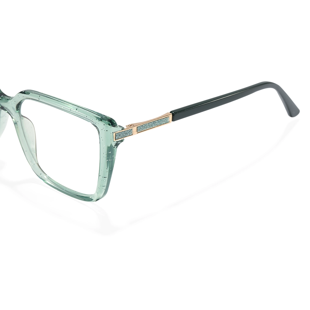 End piece detail of Selene square tr90 eyeglasses SR0312508 in green