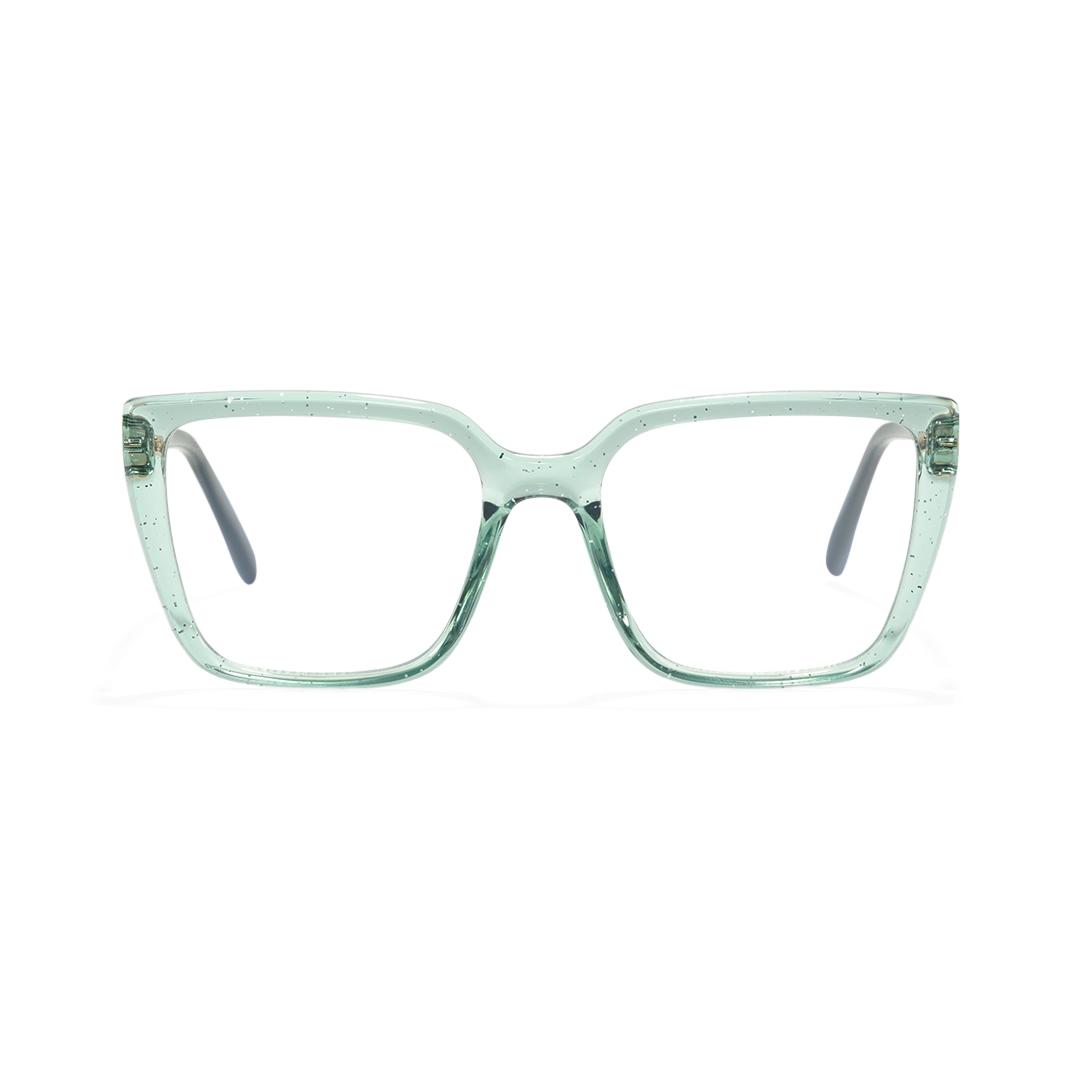 Front view of Selene square tr90 eyeglasses SR0312508 in green