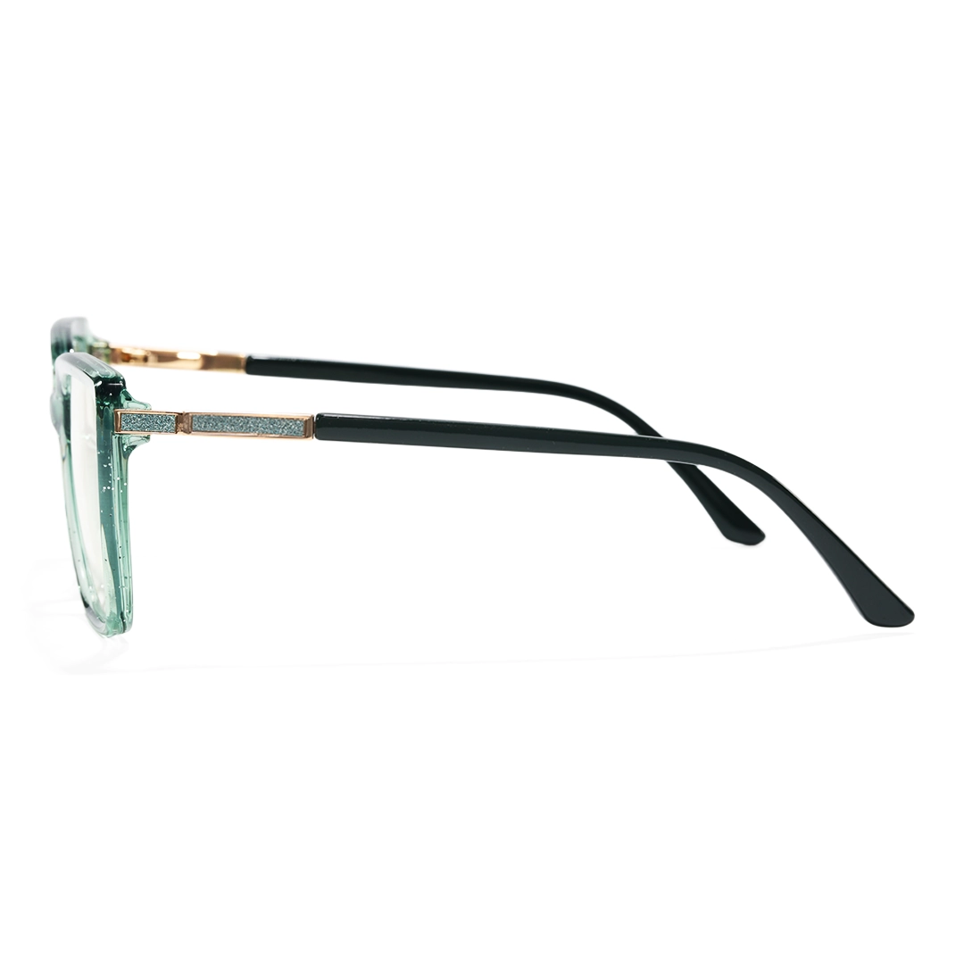 Side view of Selene square tr90 eyeglasses SR0312508 in green