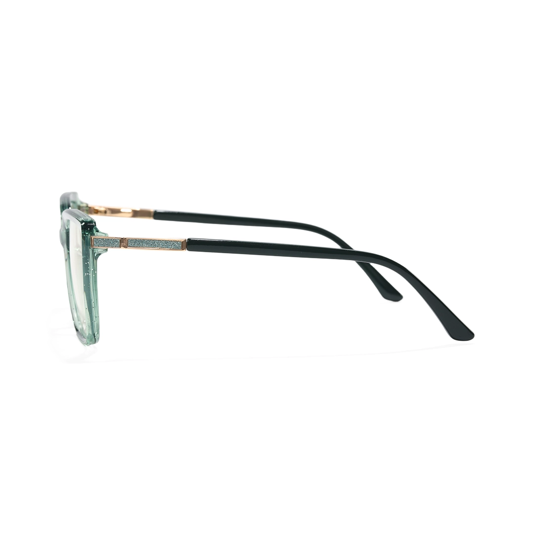 Side view of Selene square tr90 eyeglasses SR0312508 in green
