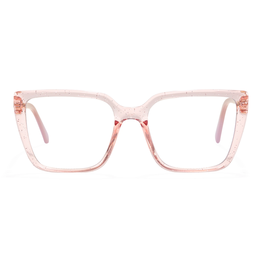 Front view of Selene square tr90 eyeglasses SR0312508 in pink