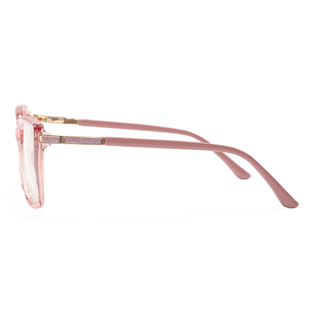Side view of Selene square tr90 eyeglasses SR0312508 in pink