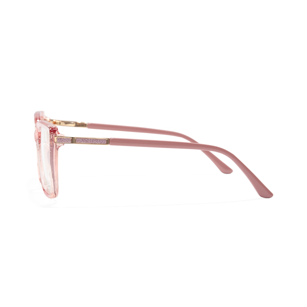 Side view of Selene square tr90 eyeglasses SR0312508 in pink