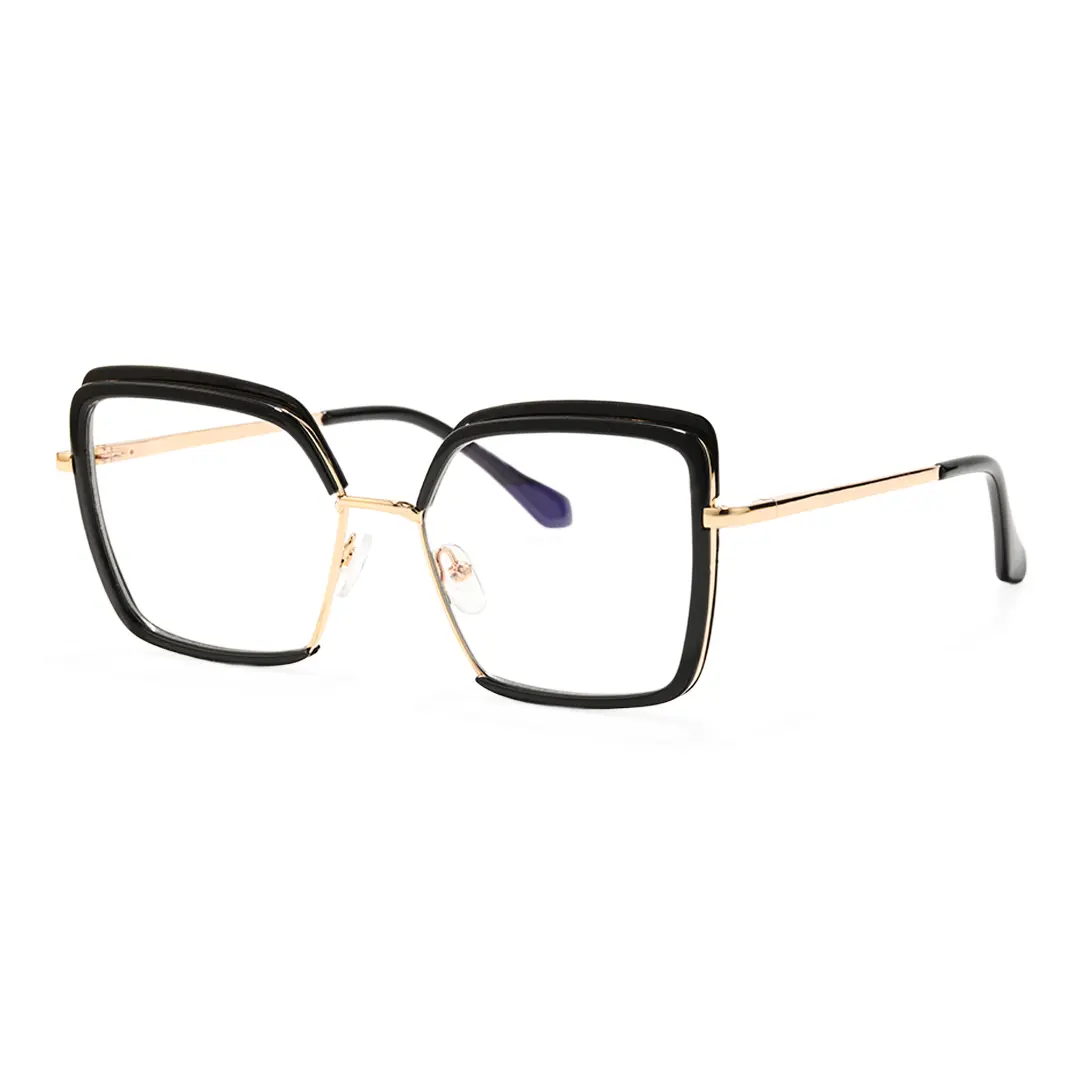 Angle view of Bryn square tr90 eyeglasses SR0332503 in black