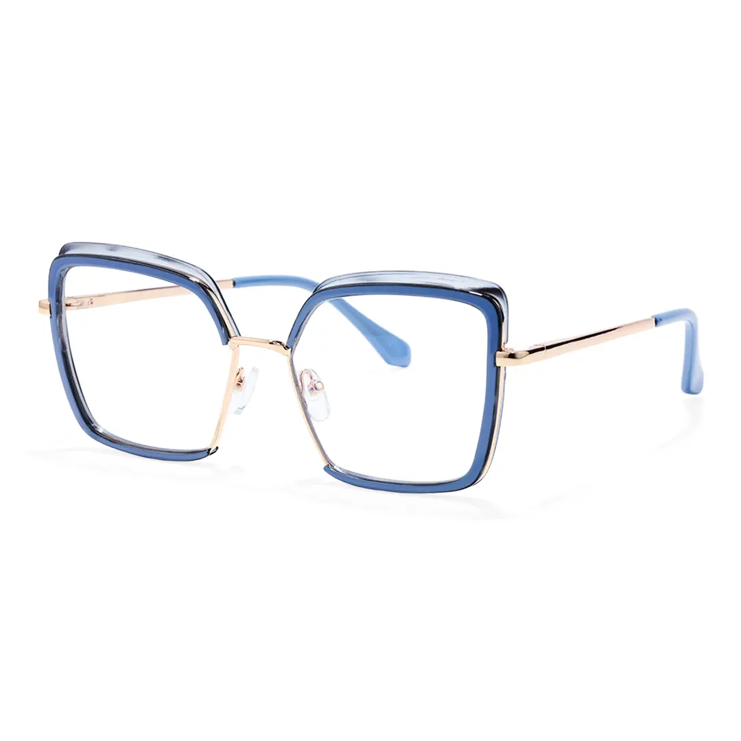 Angle view of Bryn square tr90 eyeglasses SR0332503 in blue