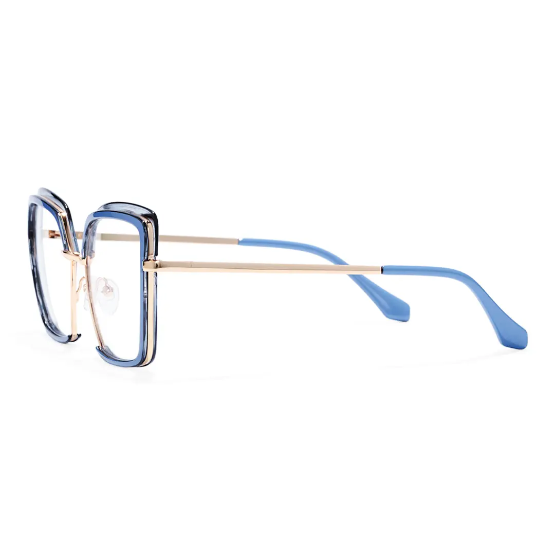 Side view of Bryn square tr90 eyeglasses SR0332503 in blue