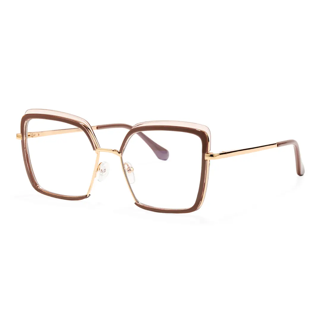 Angle view of Bryn square tr90 eyeglasses SR0332503 in brown