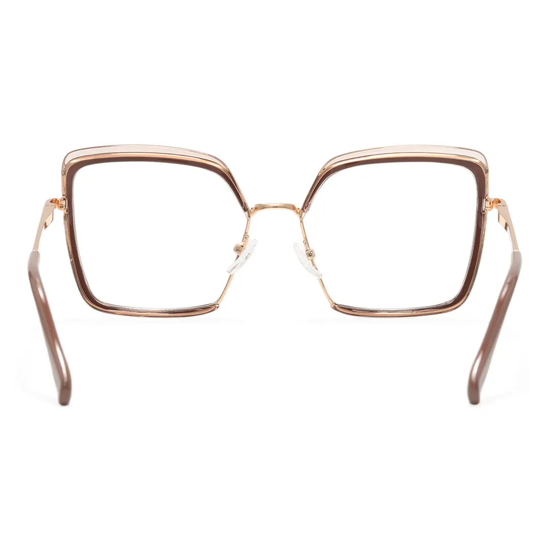 Back view of Bryn square tr90 eyeglasses SR0332503 in brown
