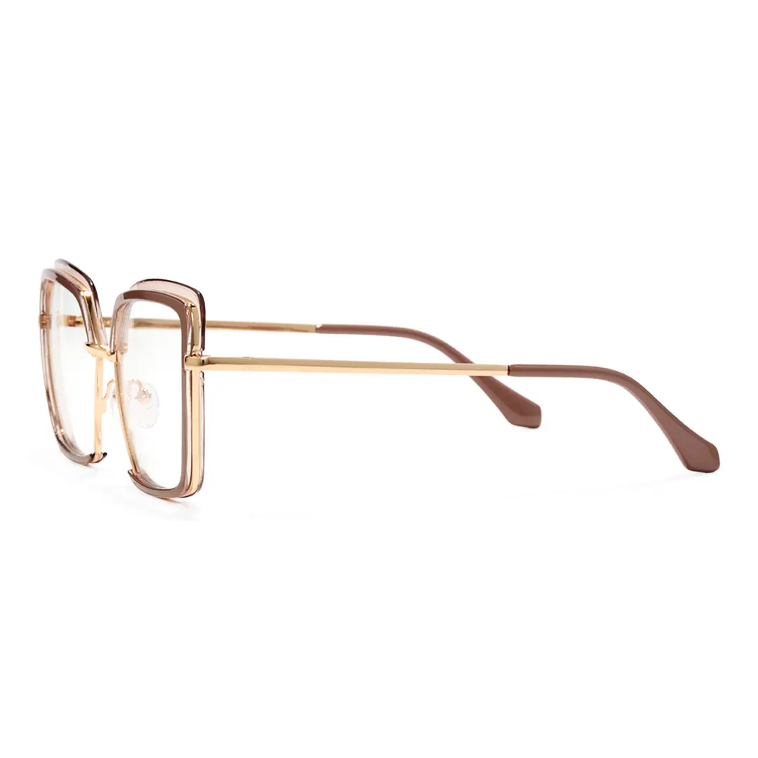 Side view of Bryn square tr90 eyeglasses SR0332503 in brown