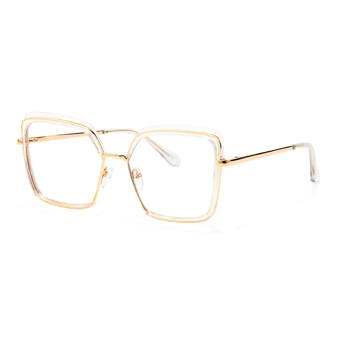 Angle view of Bryn square tr90 eyeglasses SR0332503 in clear