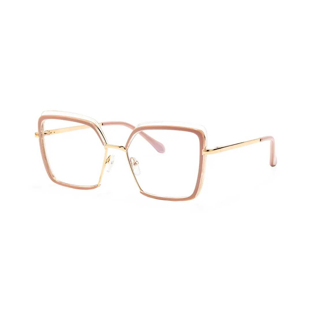 Angle view of Bryn square tr90 eyeglasses SR0332503 in pink