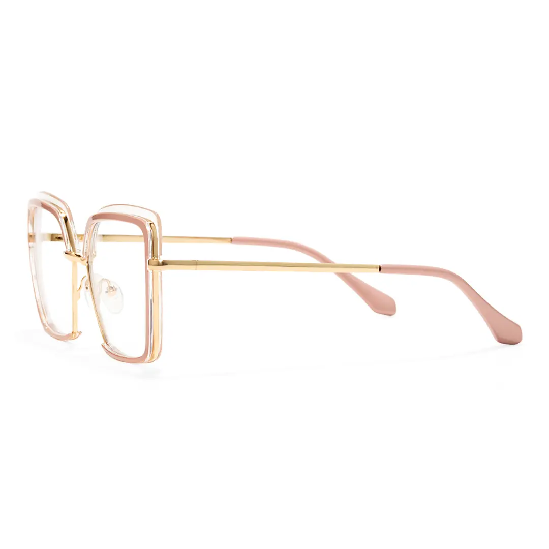 Side view of Bryn square tr90 eyeglasses SR0332503 in pink