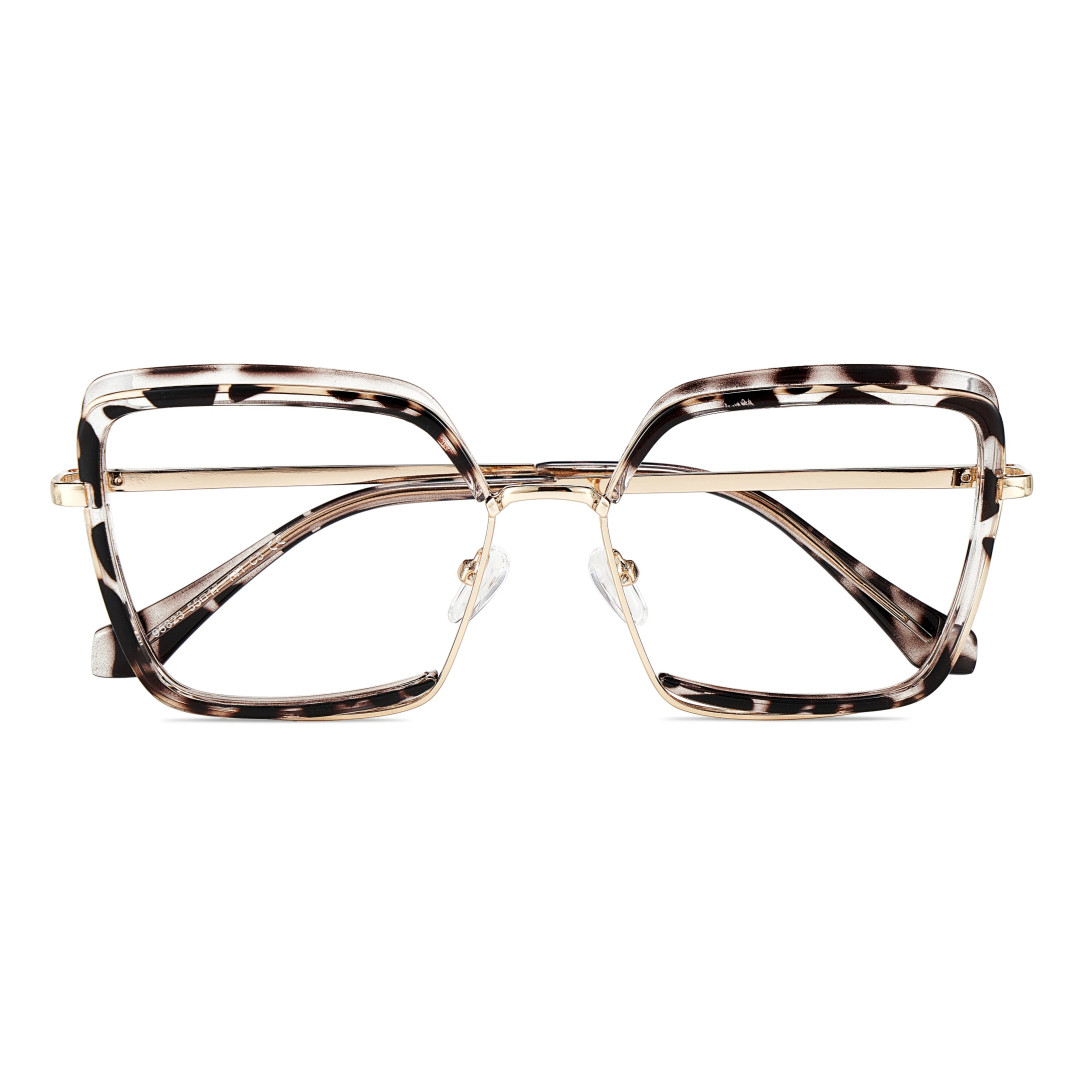 Front folded view of Bryn square tr90 eyeglasses SR0332503 in tortoise