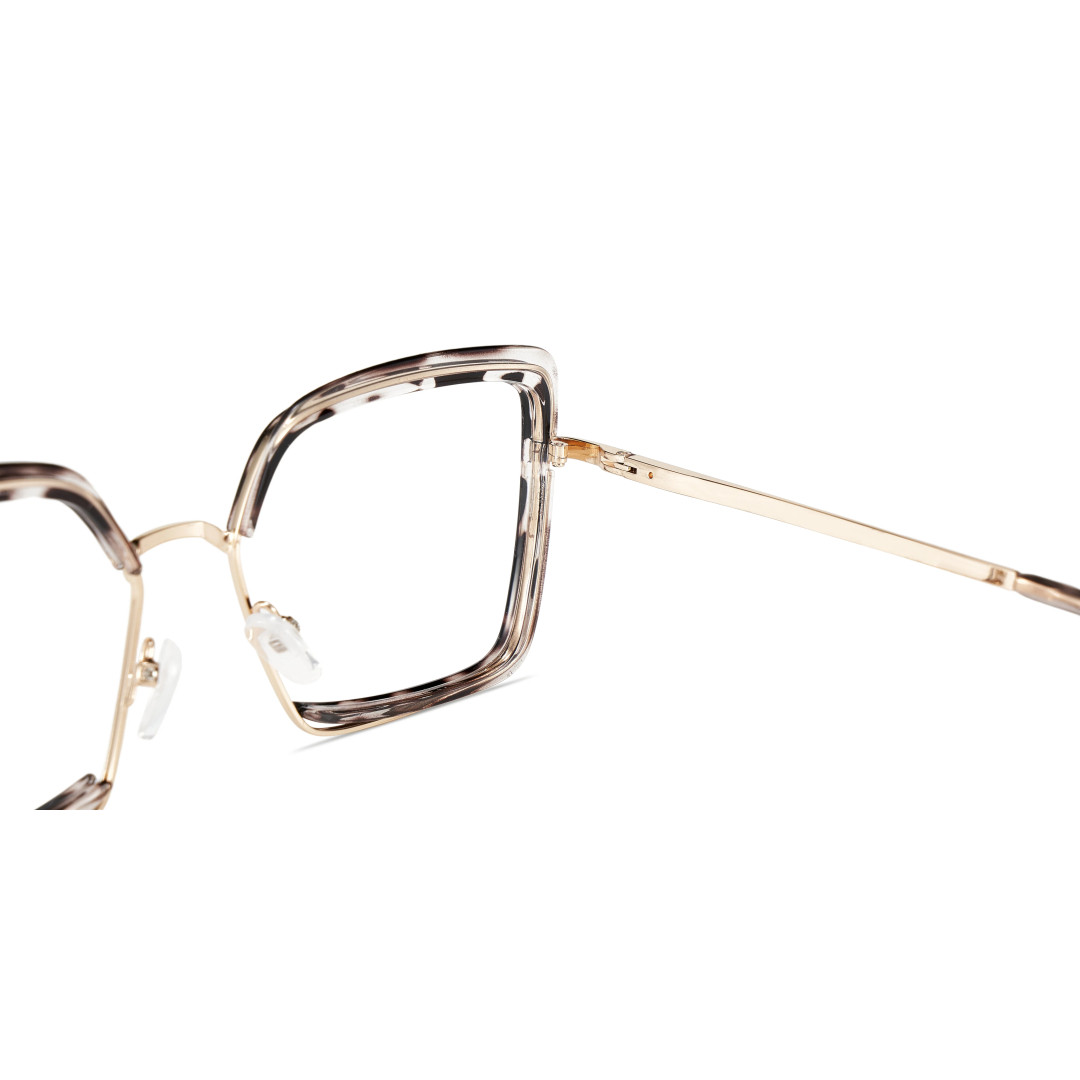Hinge detail of Bryn square tr90 eyeglasses SR0332503 in tortoise