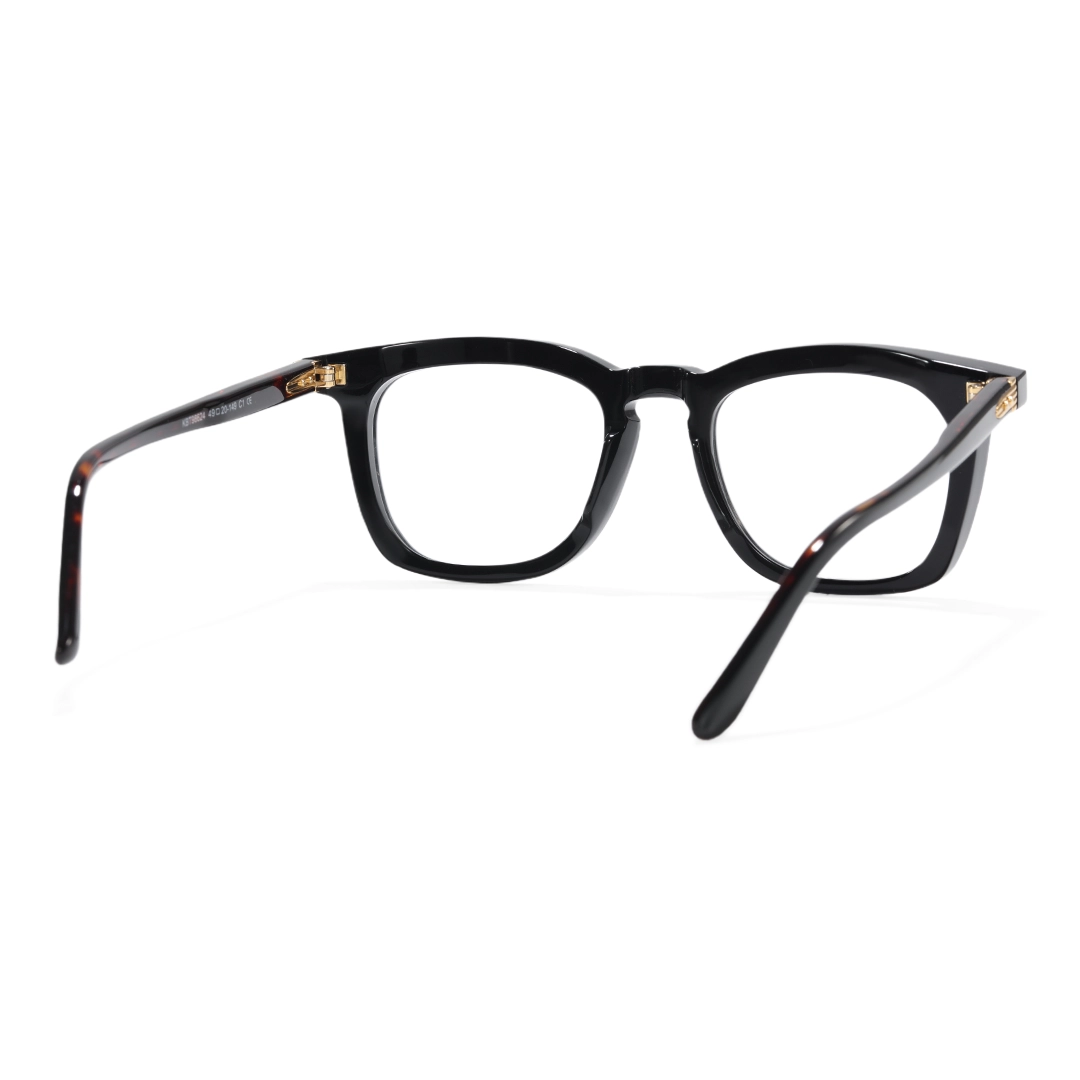 Back view of Kaely square acetate eyeglasses SR0332509 in black