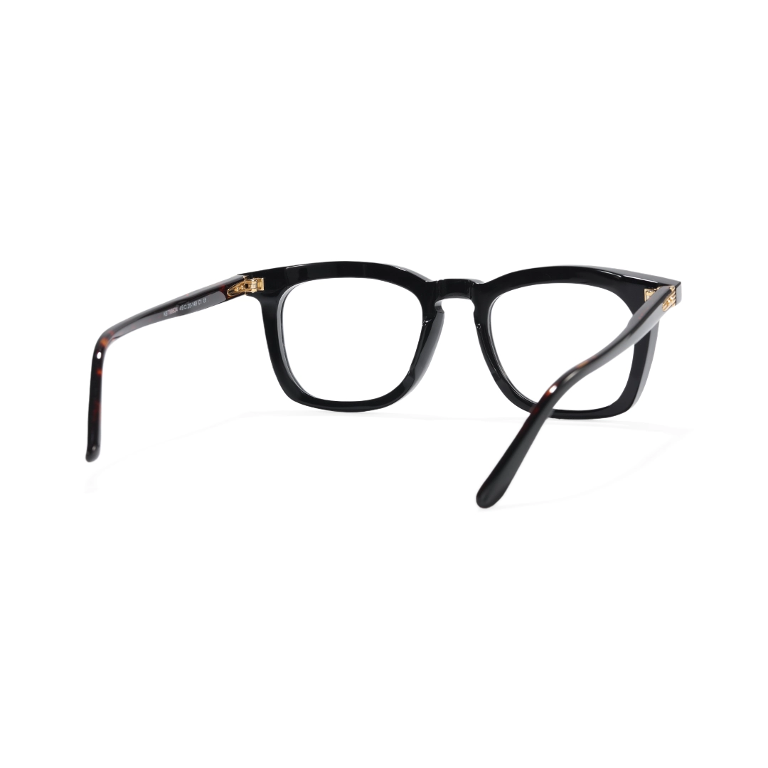 Back view of Kaely square acetate eyeglasses SR0332509 in black