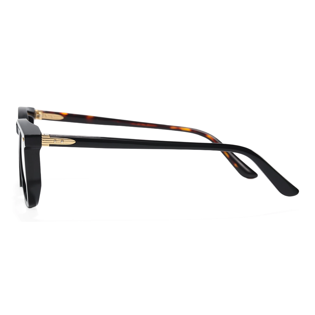 Side view of Kaely square acetate eyeglasses SR0332509 in black