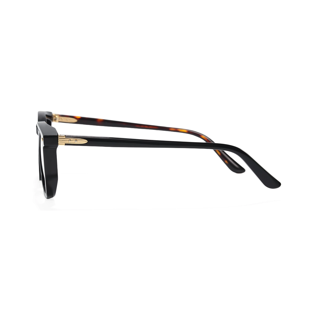 Side view of Kaely square acetate eyeglasses SR0332509 in black