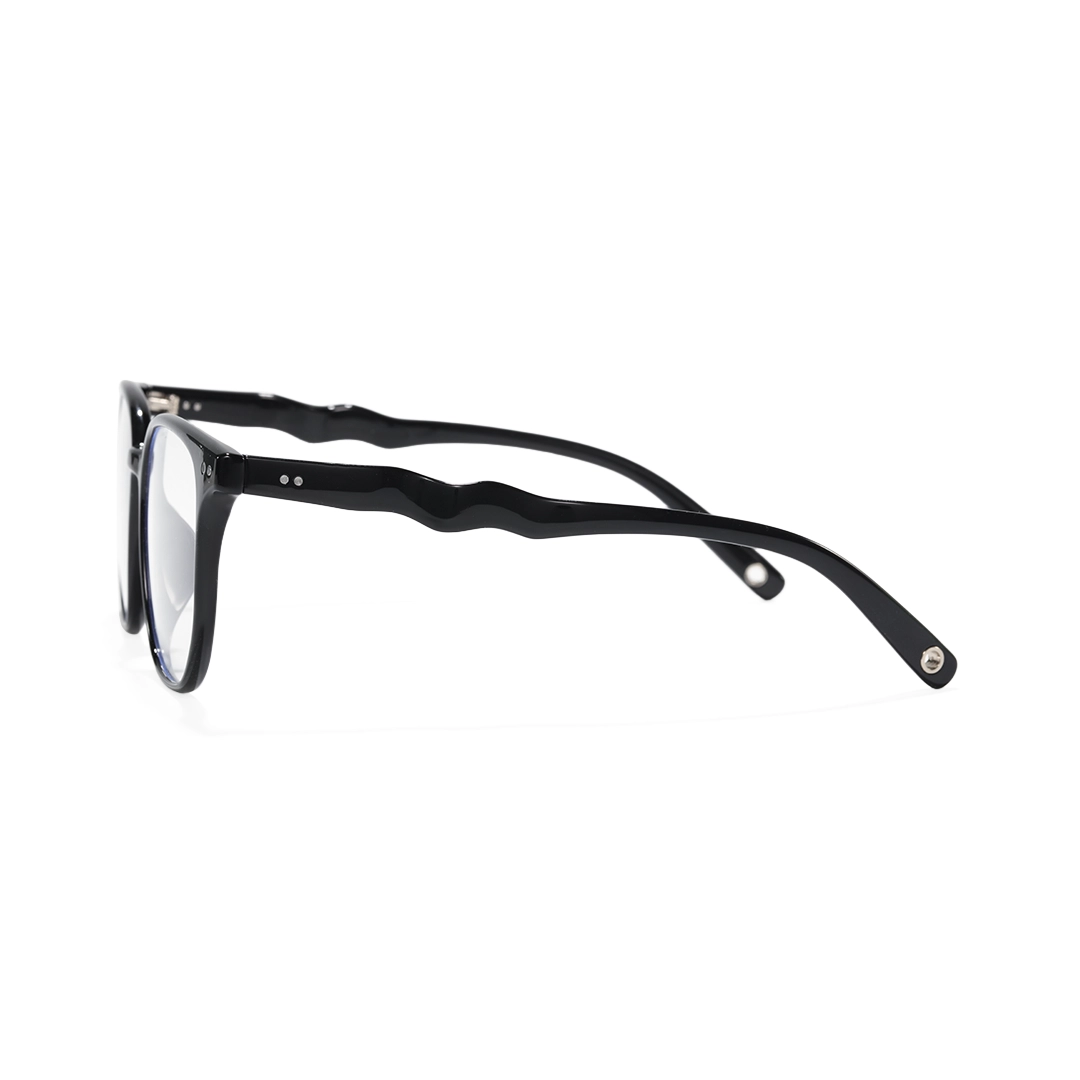 Side view of Orion square tr90 eyeglasses SR0342509 in black
