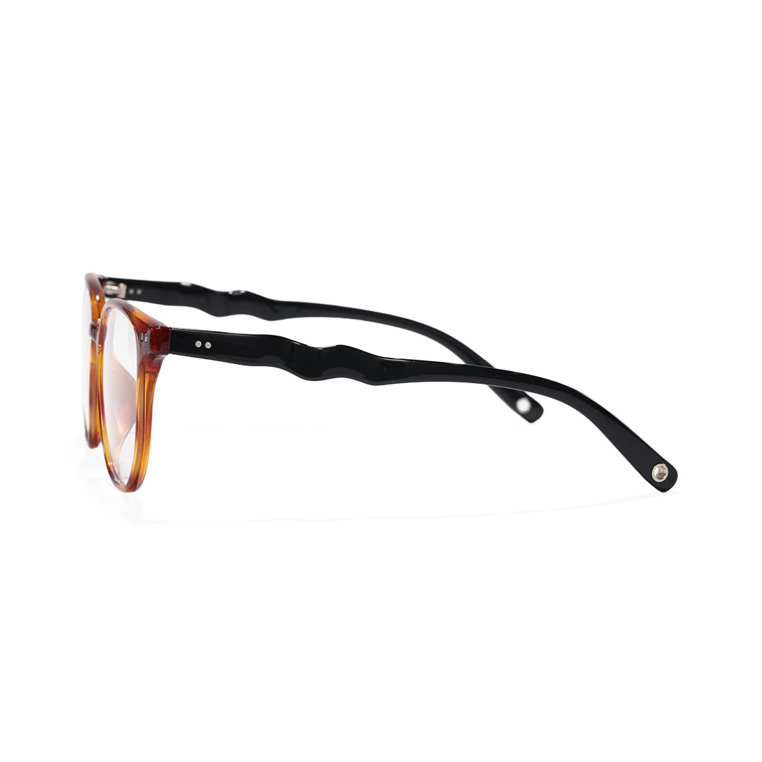 Side view of Orion square tr90 eyeglasses SR0342509 in tortoise