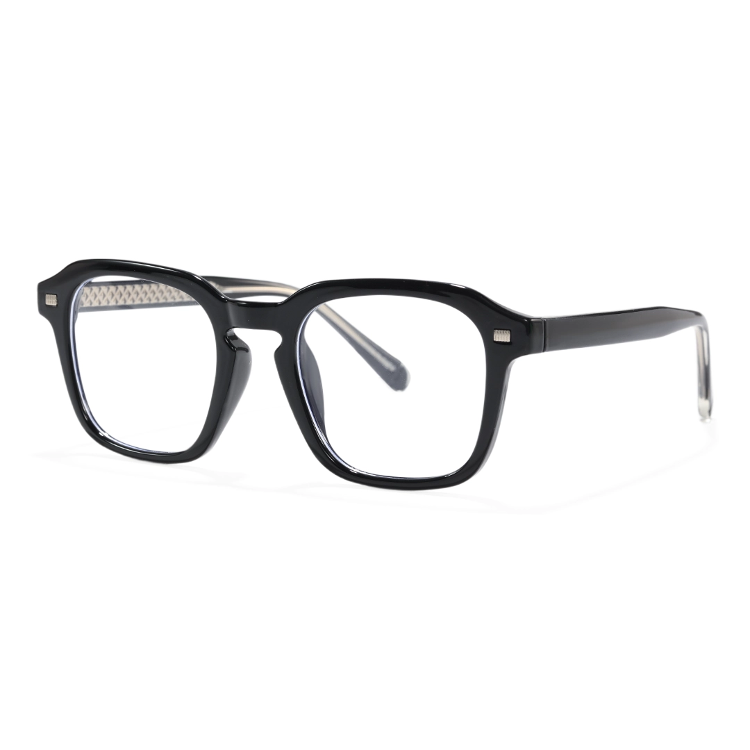 Angle view of Sable square tr90 eyeglasses SR0352509 in black