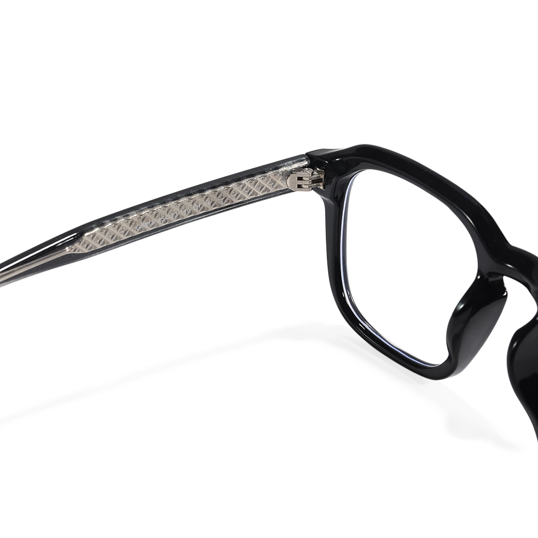 Hinge detail of Sable square tr90 eyeglasses SR0352509 in black