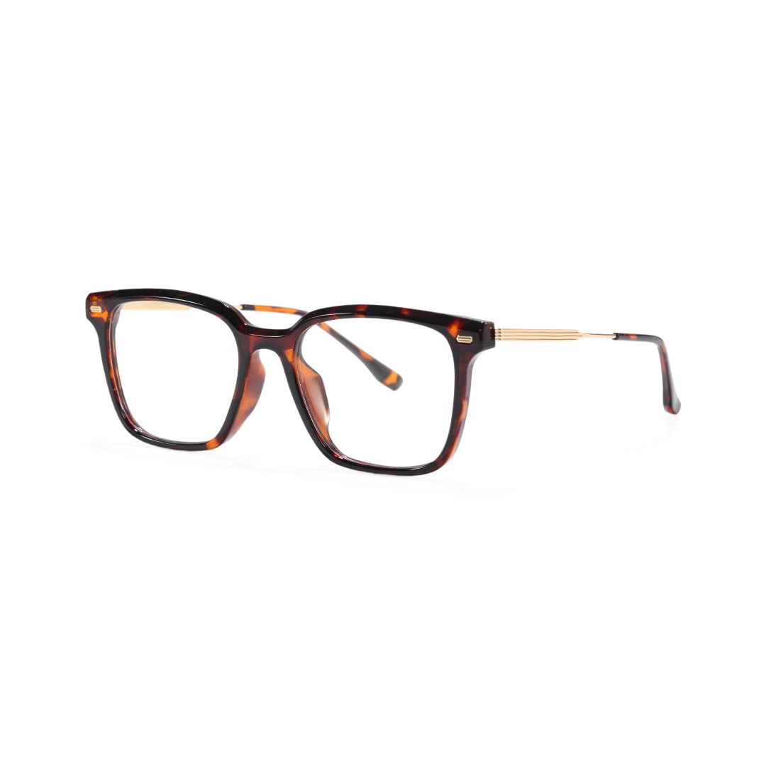 Angle view of Niall square tr90 eyeglasses SR0362509 in tortoise