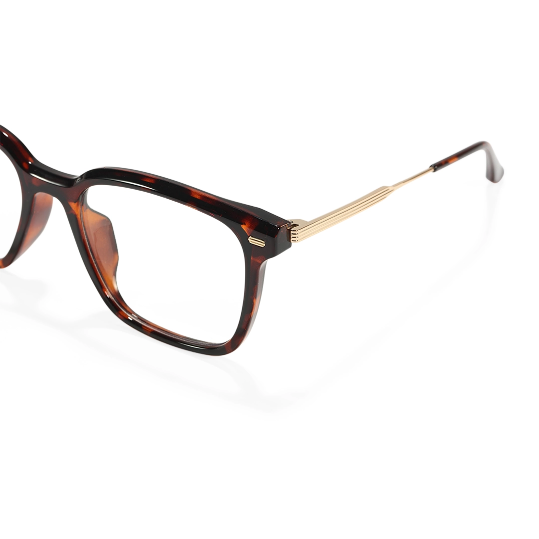 End piece detail of Niall square tr90 eyeglasses SR0362509 in tortoise